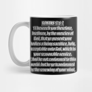 Romans 12:1-2 Bible Verse KJV Text Mug